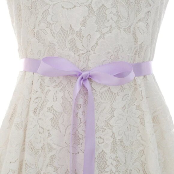 Wedding dress sash satin bow crystals sparkly elegant brand new great condition - Picture 10 of 14